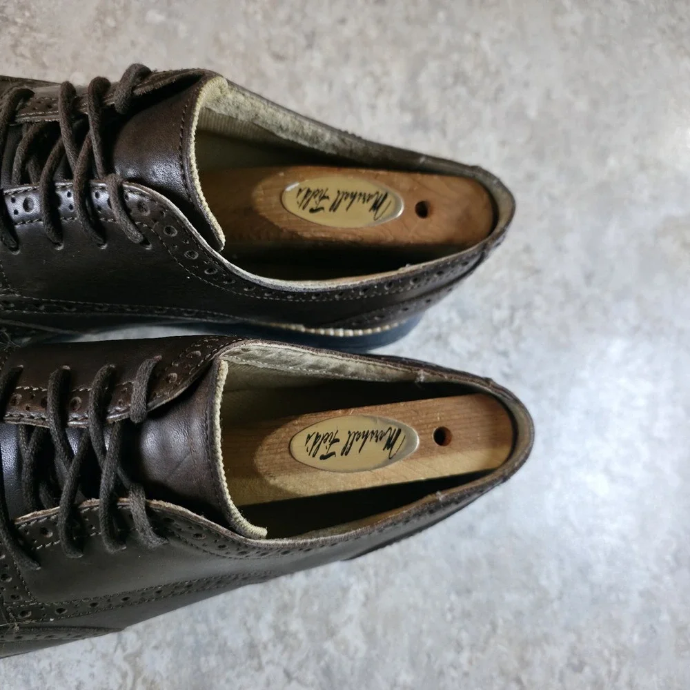 Cole Haan Grandsprint II Shoes Mens 9.5 M Brown Leather Wingtip‎ Grand OS C12697
